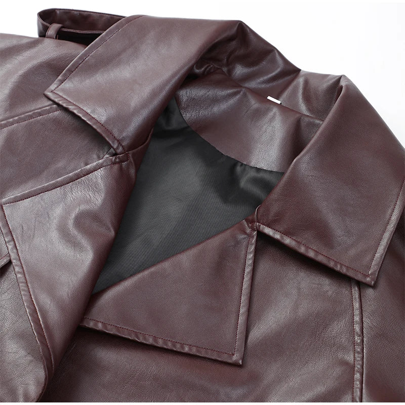 Winta - Chic Cropped Leather Jacket