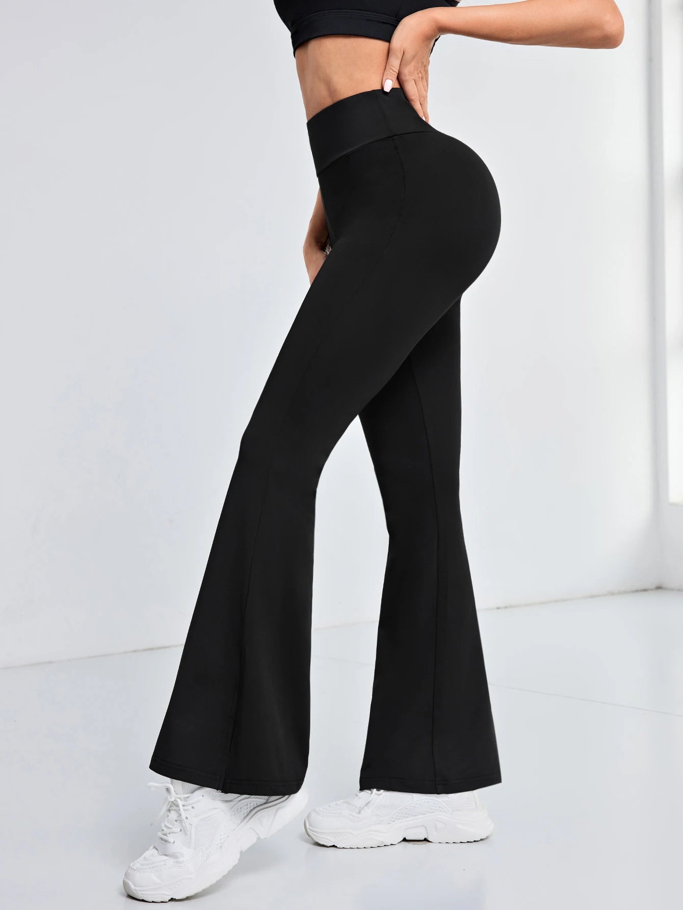 Clair - High Waist Flare Leggings