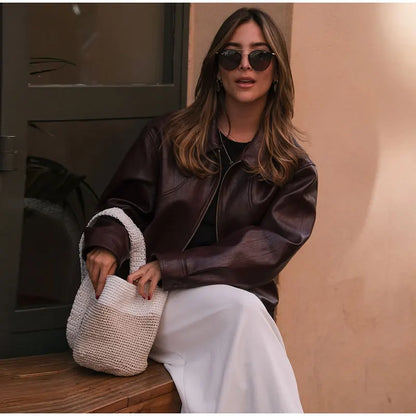 Vera - Fashionable Leather Jacket