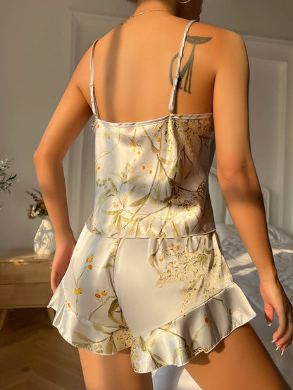 Nelly - Elegant Floral Print Pajama Set