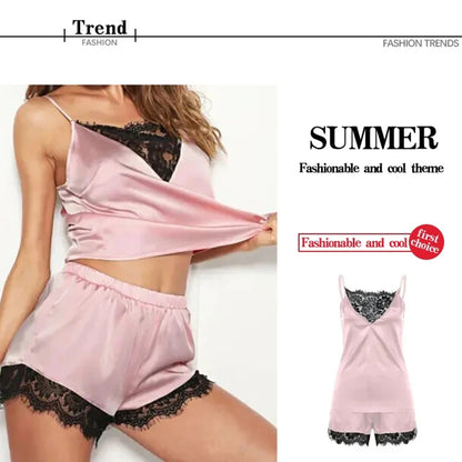 Heather - Lace Pajama Set