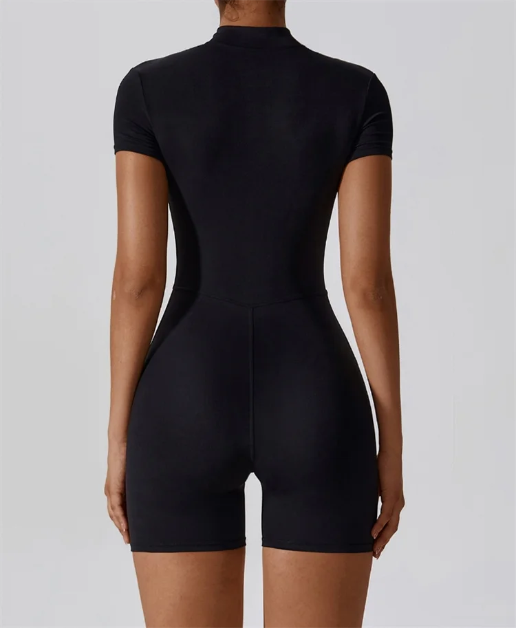 Favy - One-piece yoga suit with stand up collar