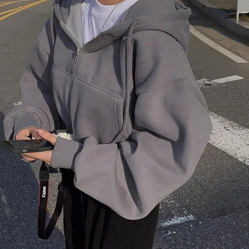 Blair - Fashion Zipper Hooded Sweatshirt