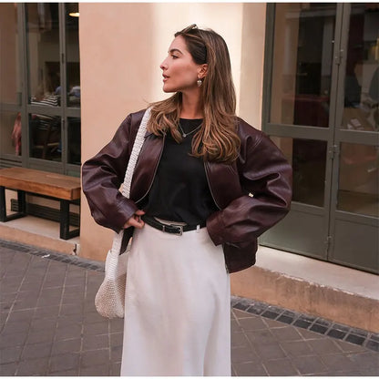 Vera - Fashionable Leather Jacket
