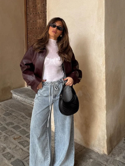 Vera - Fashionable Leather Jacket